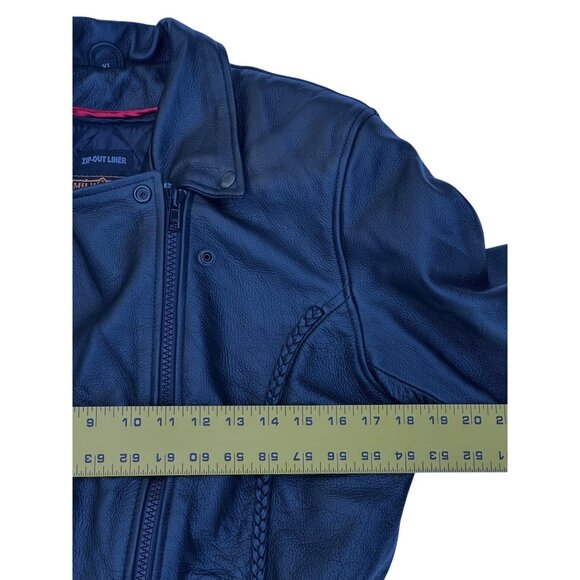 Milwaukee Leather Ladies Braided XL Motorcycle Jacket with Elasticized Waist - Picture 8 of 13